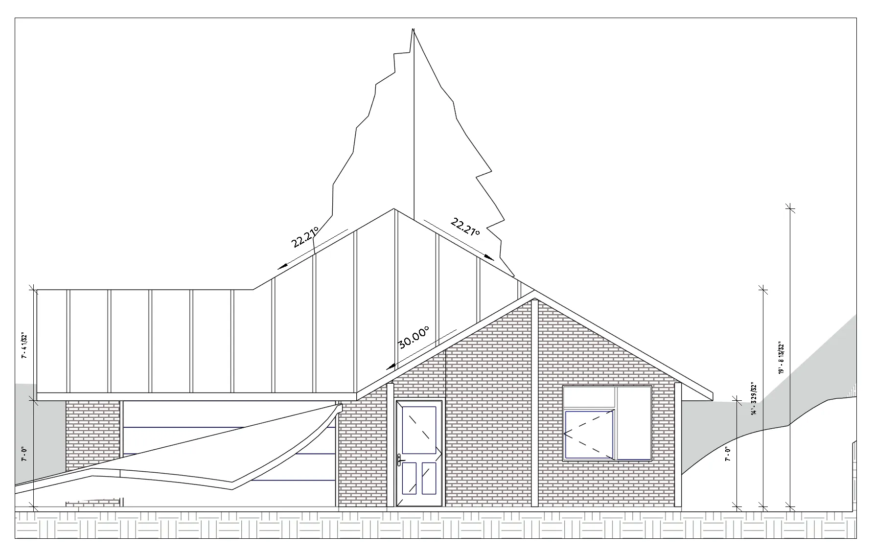 Hillside Bungalow — architectural drawing sheet