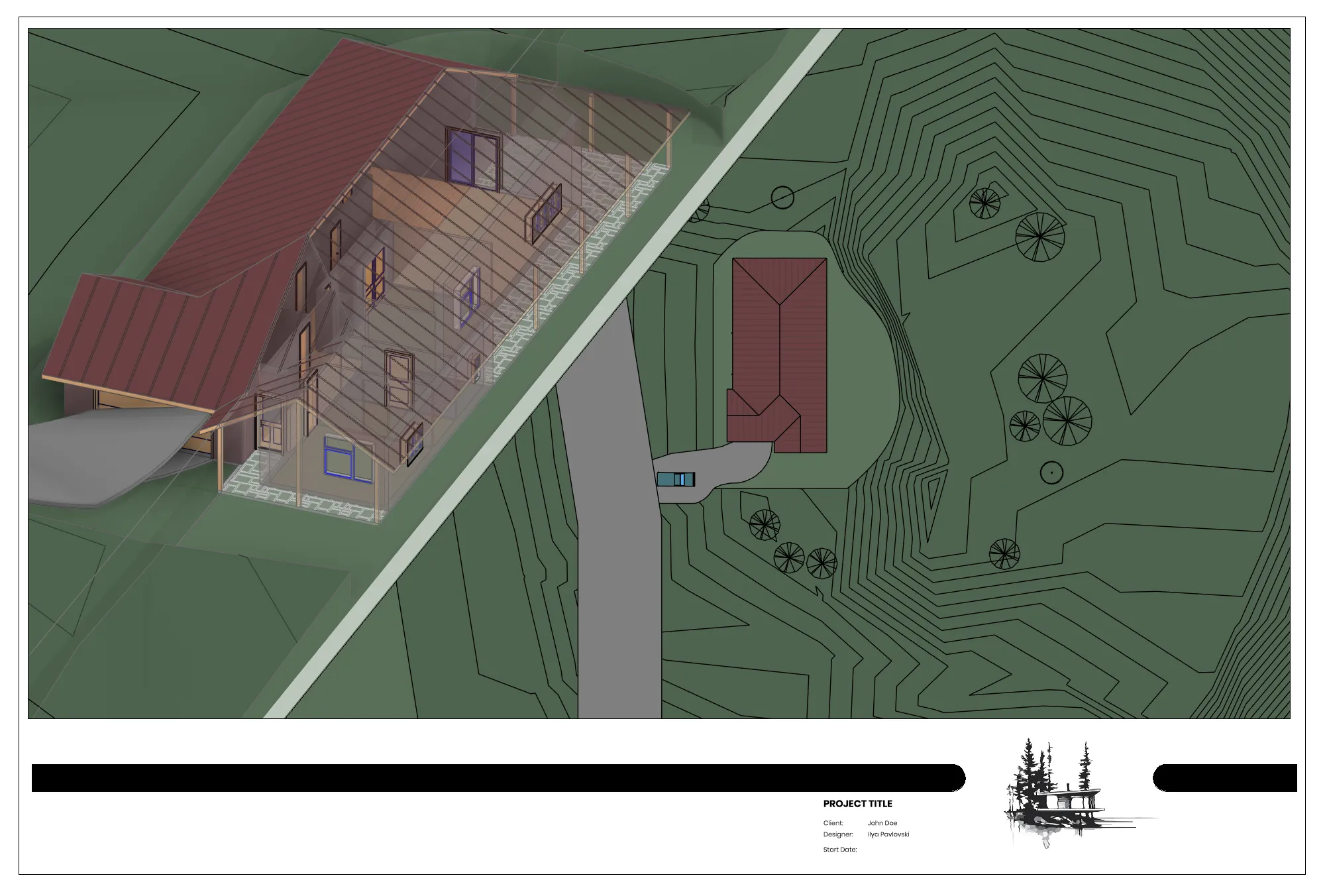 Hillside Bungalow — drawing sheet 2