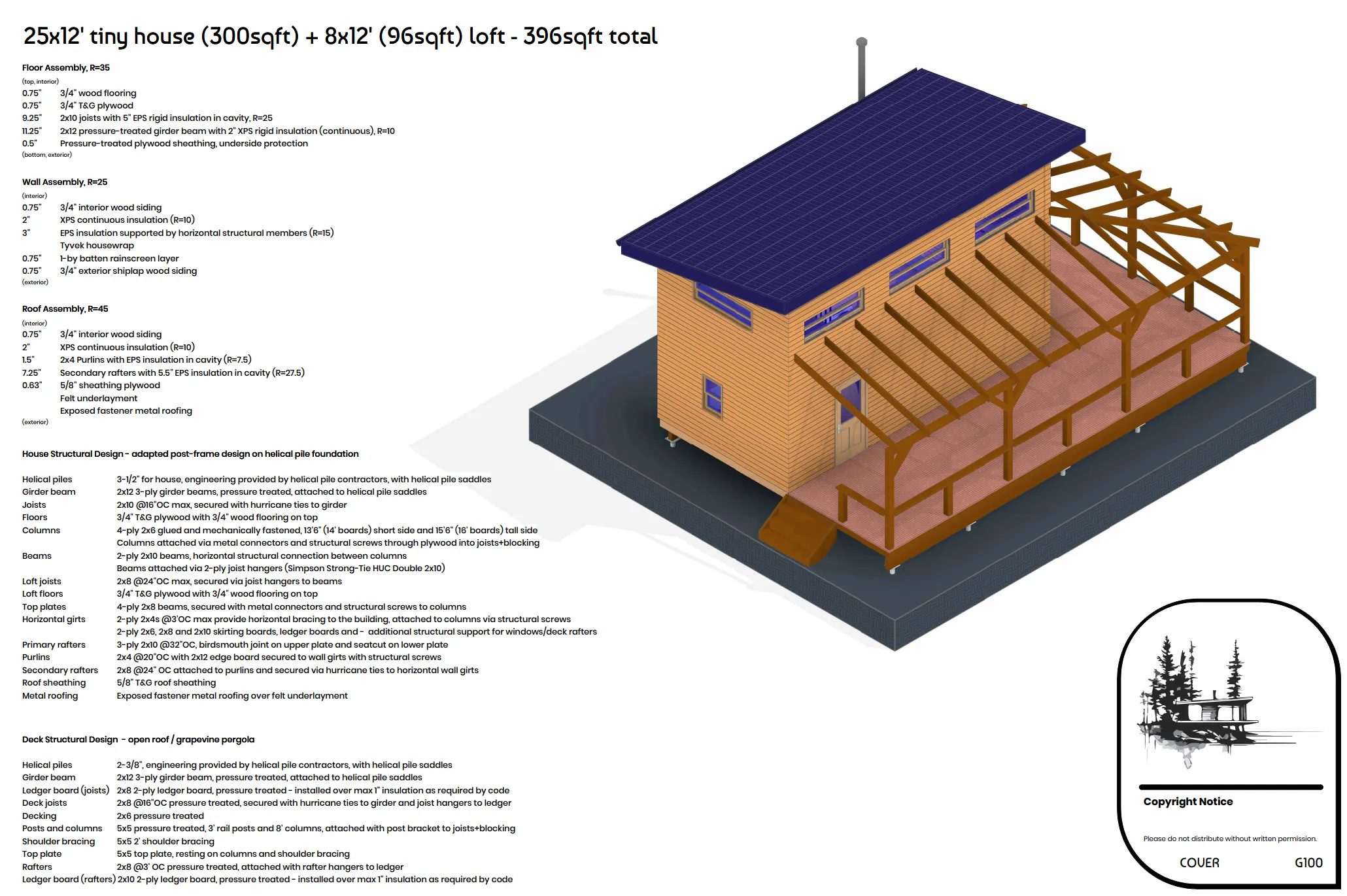 Tiny House — architectural drawing sheet